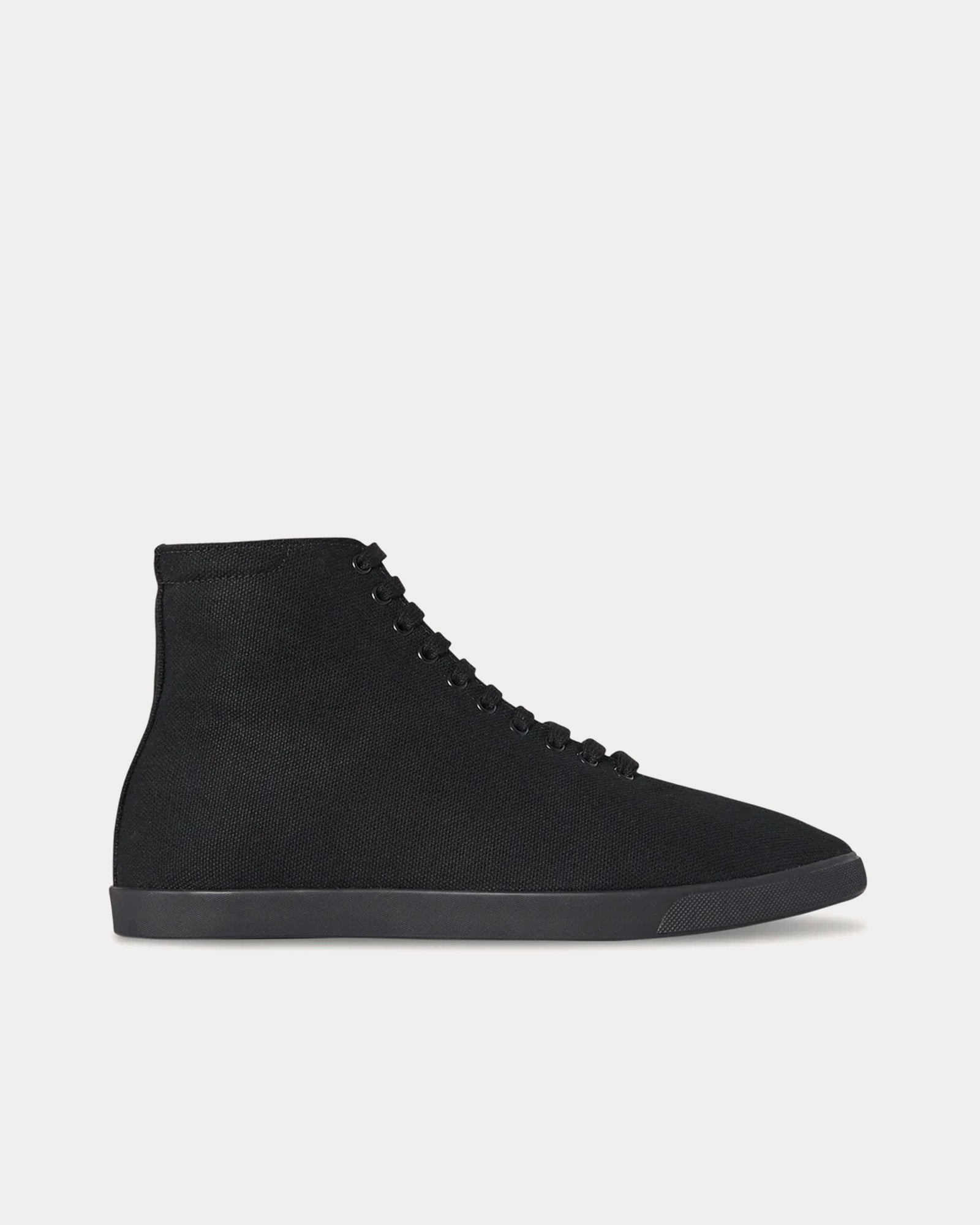 The Row - Sam Canvas Black / Fume High Top Sneakers
