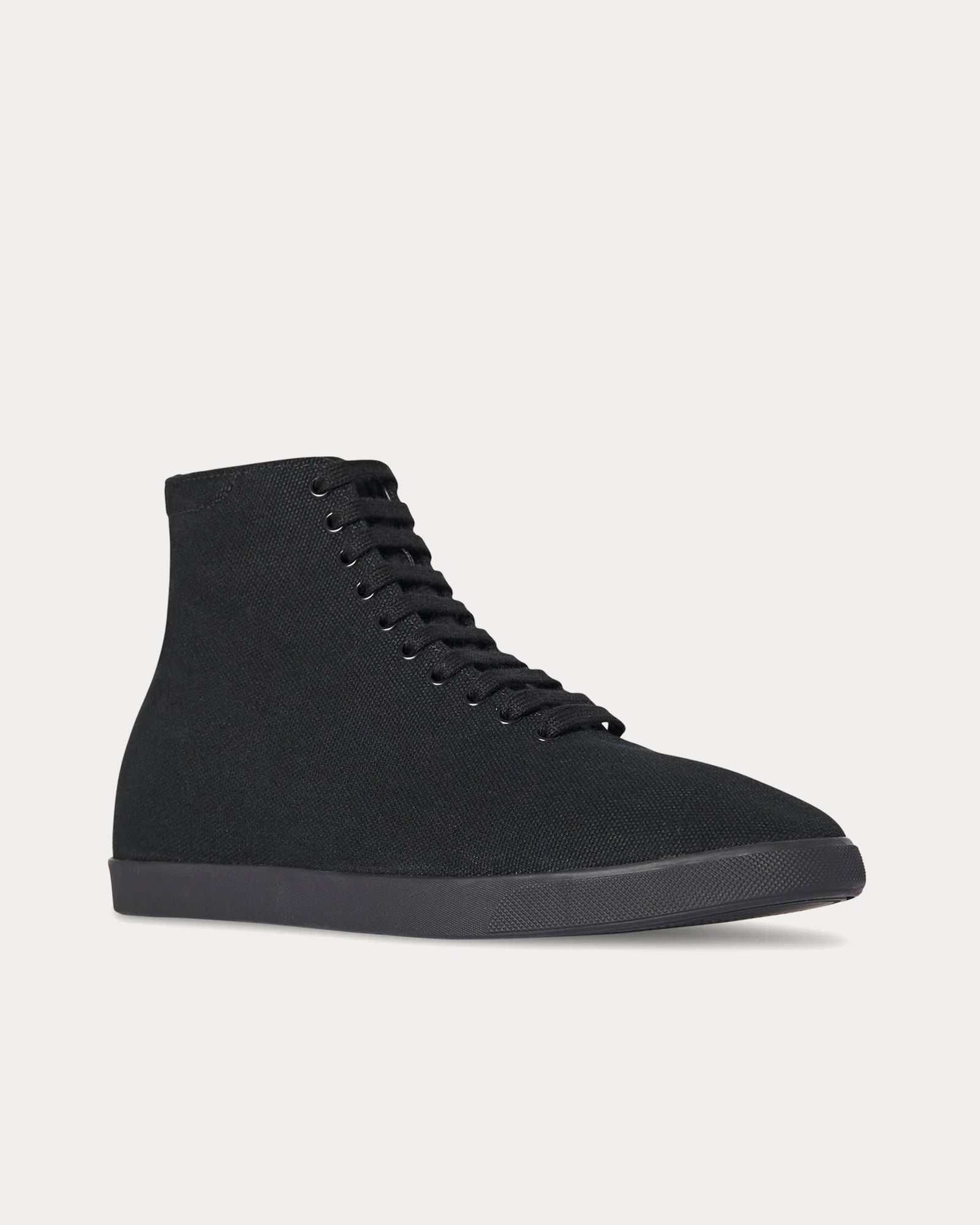 The Row - Sam Canvas Black / Fume High Top Sneakers