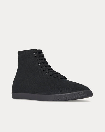 The Row Sam Canvas Black / Fume High Top Sneakers - 2