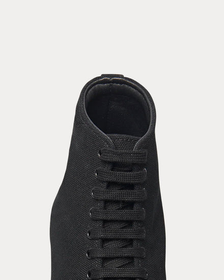 The Row Sam Canvas Black / Fume High Top Sneakers - 3