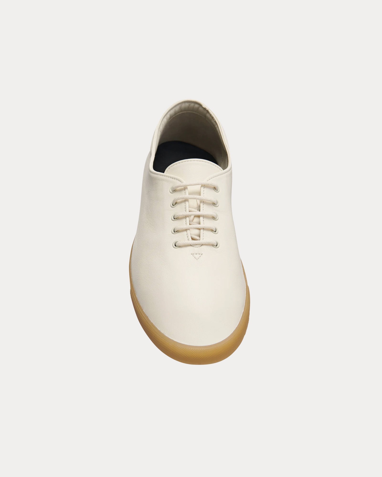 The Row - Sam Leather Creme / Honey Low Top Sneakers