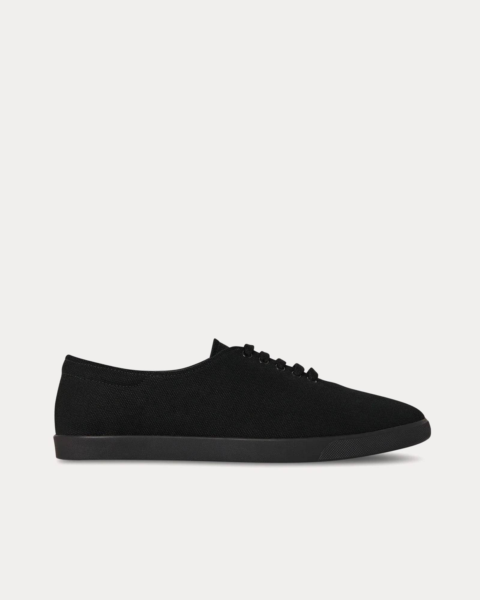 The Row - Sam Canvas Black / Fume Low Top Sneakers