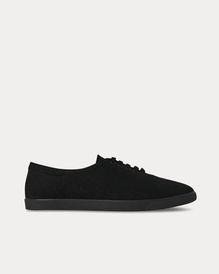 The Row Sam Canvas Black / Fume Low Top Sneakers - 1