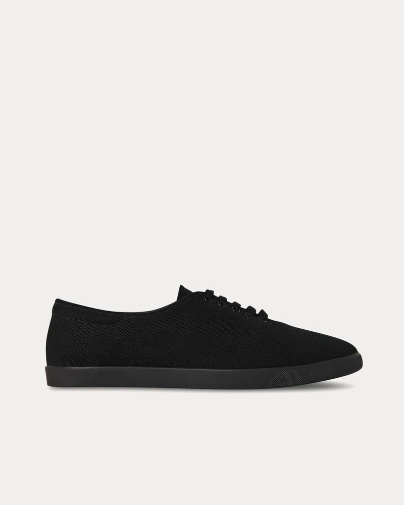 The Row Sam Canvas Black / Fume Low Top Sneakers - 1
