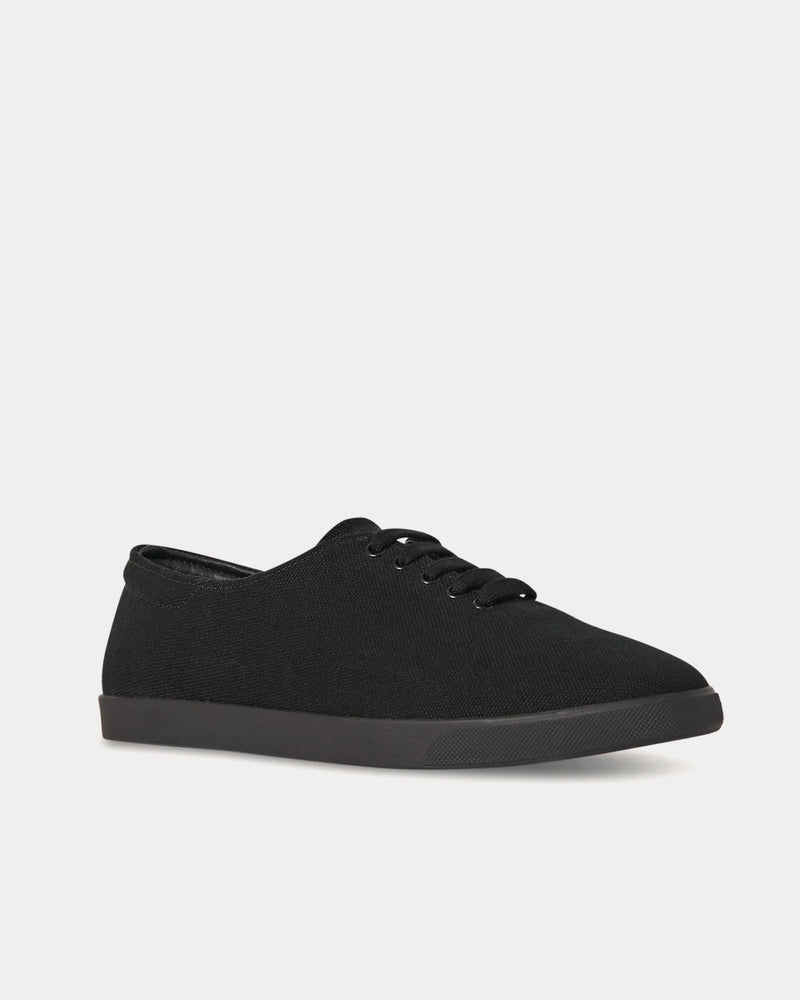 The Row Sam Canvas Black / Fume Low Top Sneakers - 2