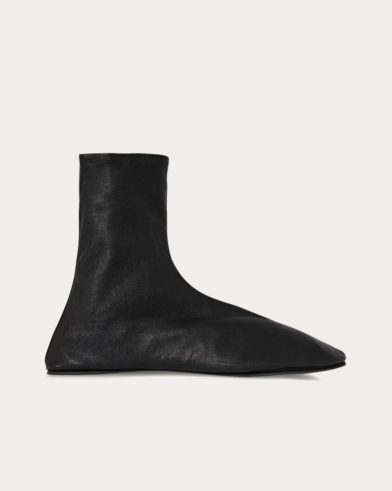 The Row - Sock Leather Black Boots