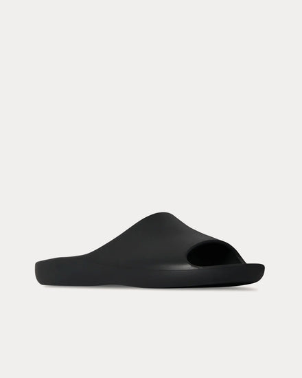 The Row Ama Rubber Black Slides - 3