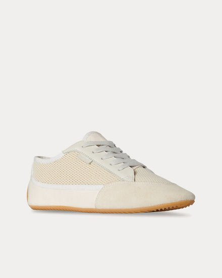 The Row Bonnie Suede & Canvas White / Ivory Low Top Sneakers - 3