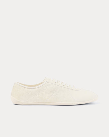 The Row Clement Leather Shell Low Top Sneakers