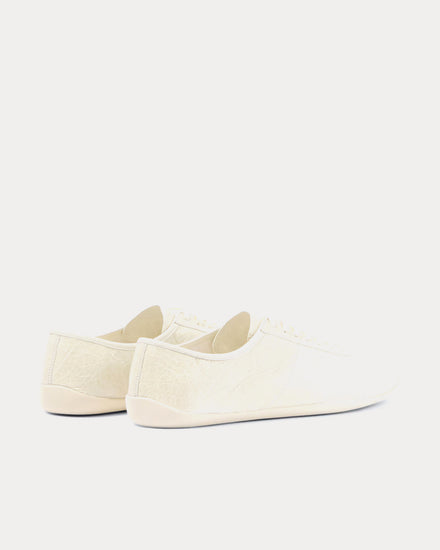 The Row Clement Leather Shell Low Top Sneakers - 4