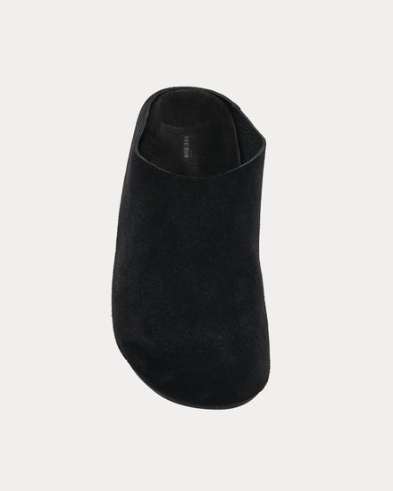 The Row Hudson Suede Lacquer Brown Mules - 2