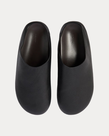 The Row Hudson Leather Black Mules - 2