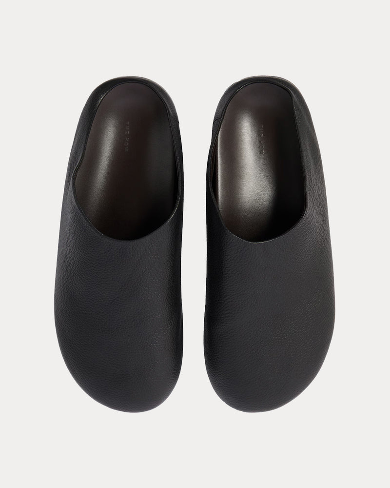 The Row Hudson Leather Black Mules - 2