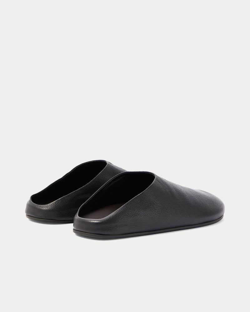 The Row Hudson Leather Black Mules - 4