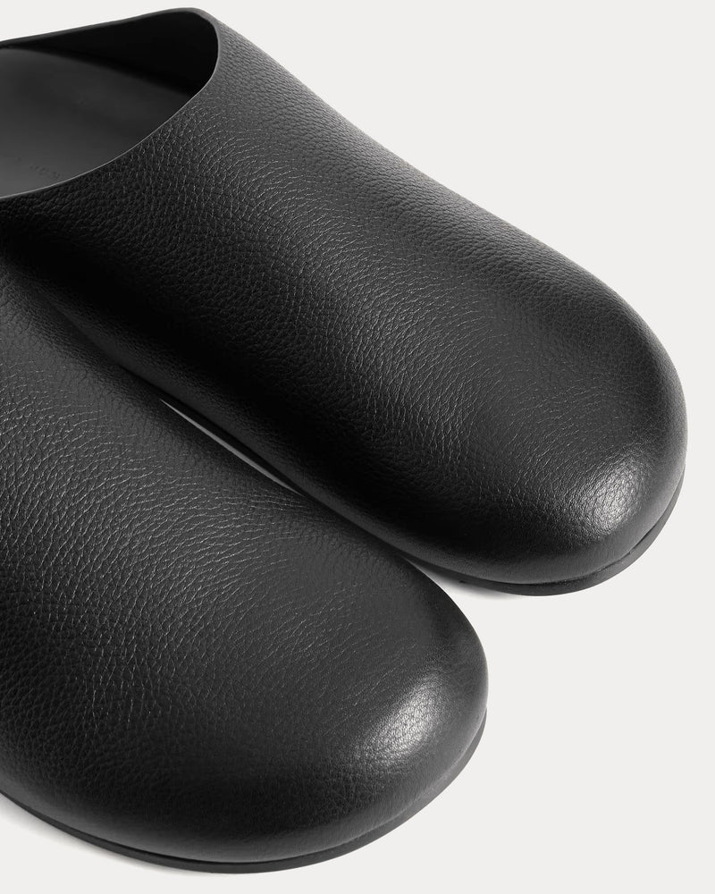 The Row Hudson Leather Black Mules - 5