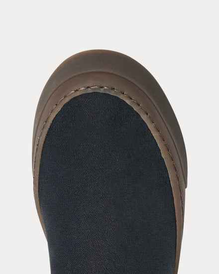 The Row MH Cotton Black / Smoked Brown Slip On Sneakers - 4