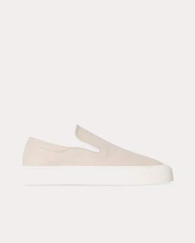 The Row MH Cotton Latte / Ivory Slip On Sneakers