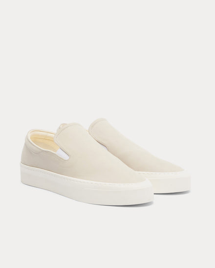 The Row MH Cotton Latte / Ivory Slip On Sneakers - 3