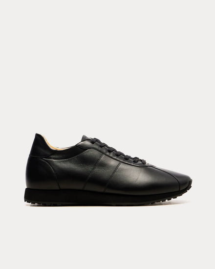 The Row Mica Leather Black Low Top Sneakers - 1