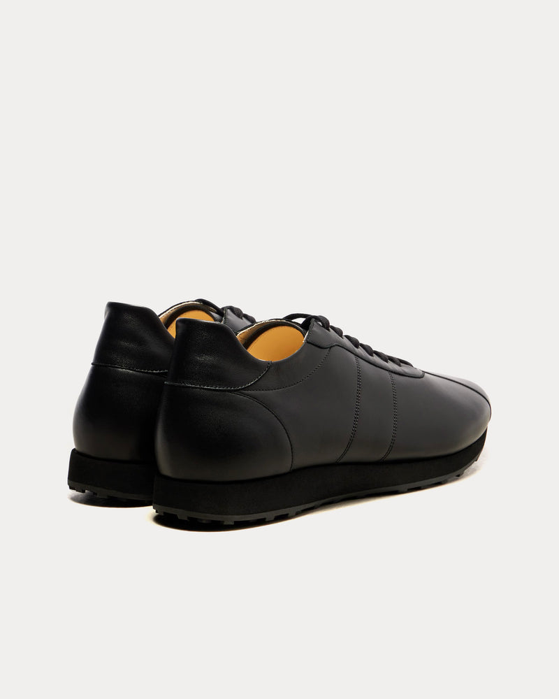 The Row Mica Leather Black Low Top Sneakers - 3