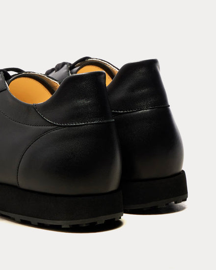 The Row Mica Leather Black Low Top Sneakers - 4