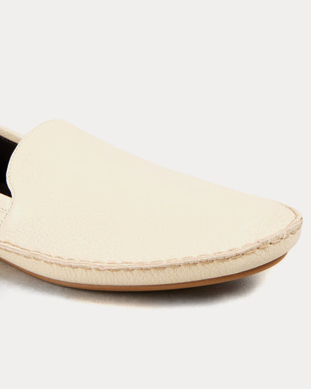 The Row Vasko Leather Sage Tint Slip Ons - 3