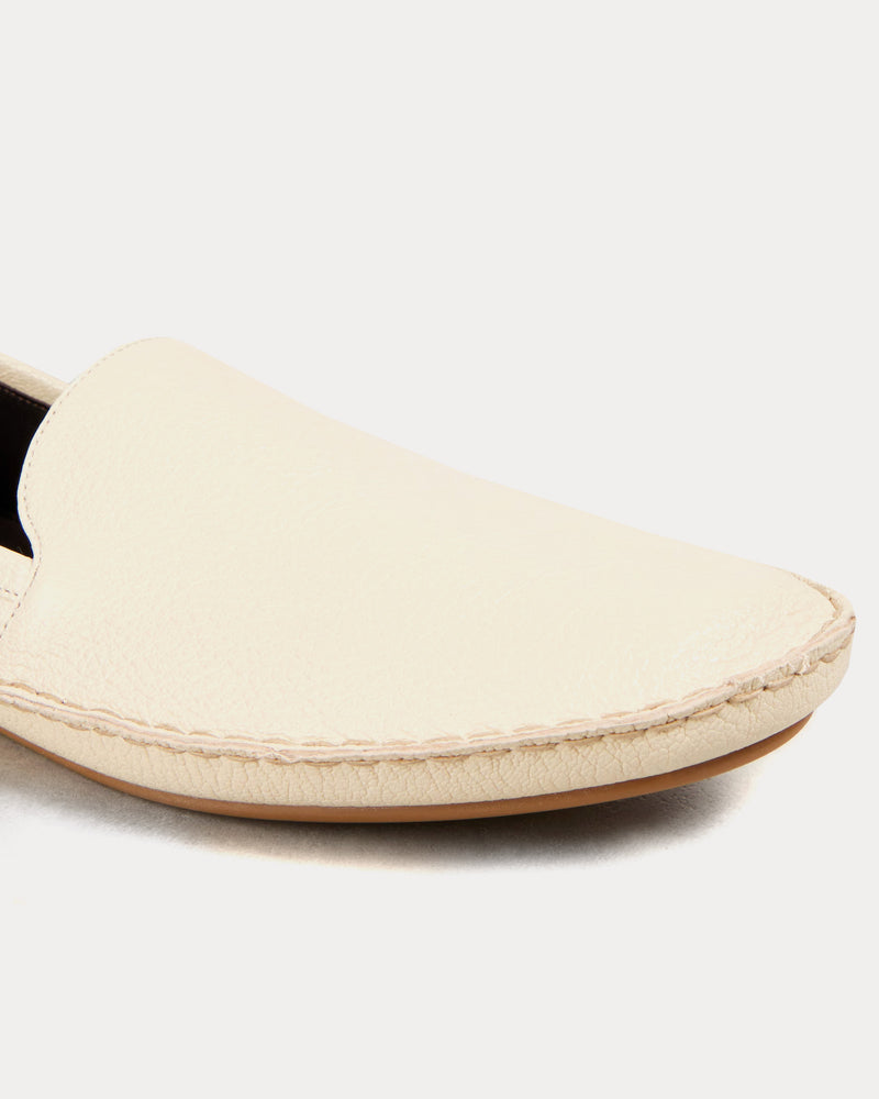 The Row Vasko Leather Sage Tint Slip Ons - 3