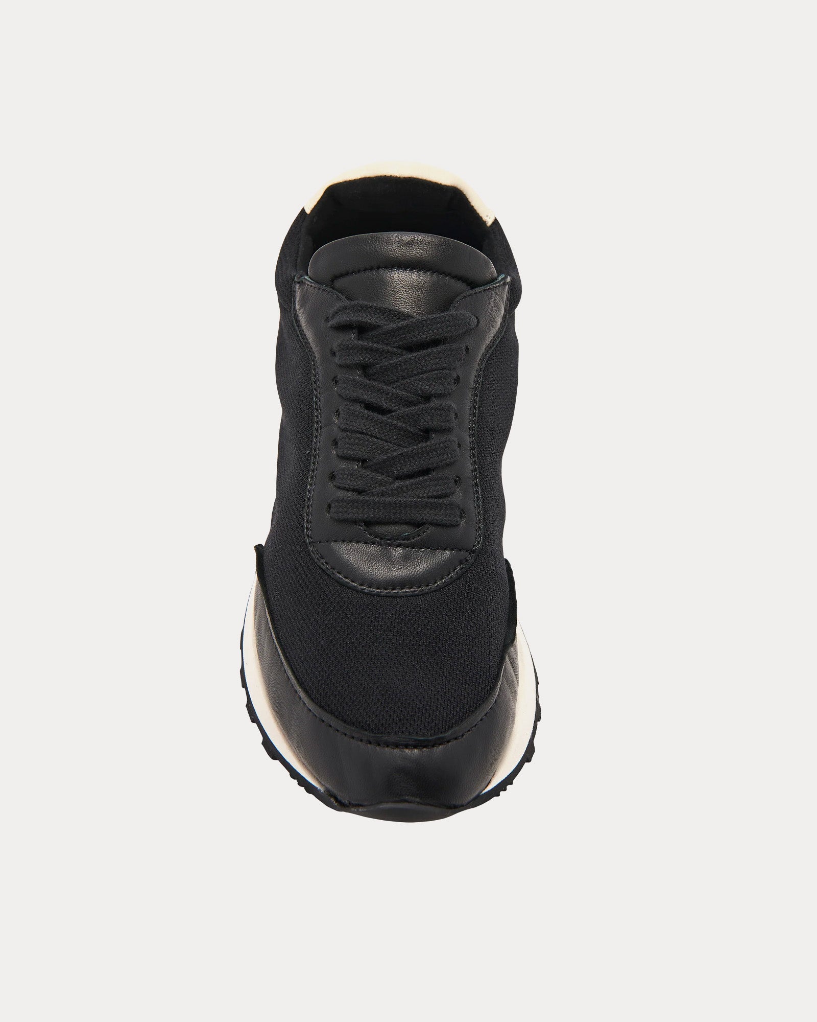 The Row - Owen Runner Leather & Nylon Black / White / Black Low Top Sneakers