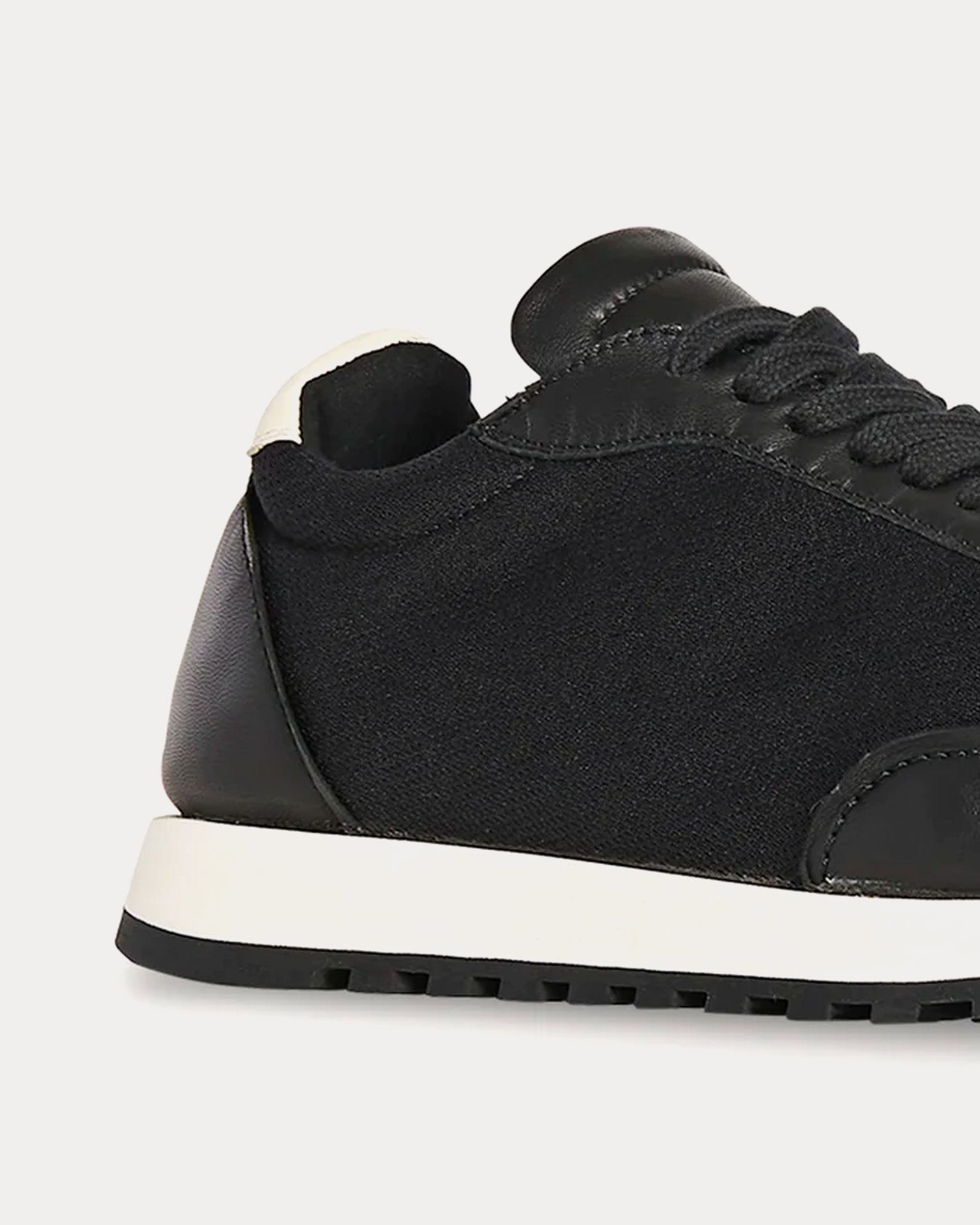 The Row - Owen Runner Leather & Nylon Black / White / Black Low Top Sneakers