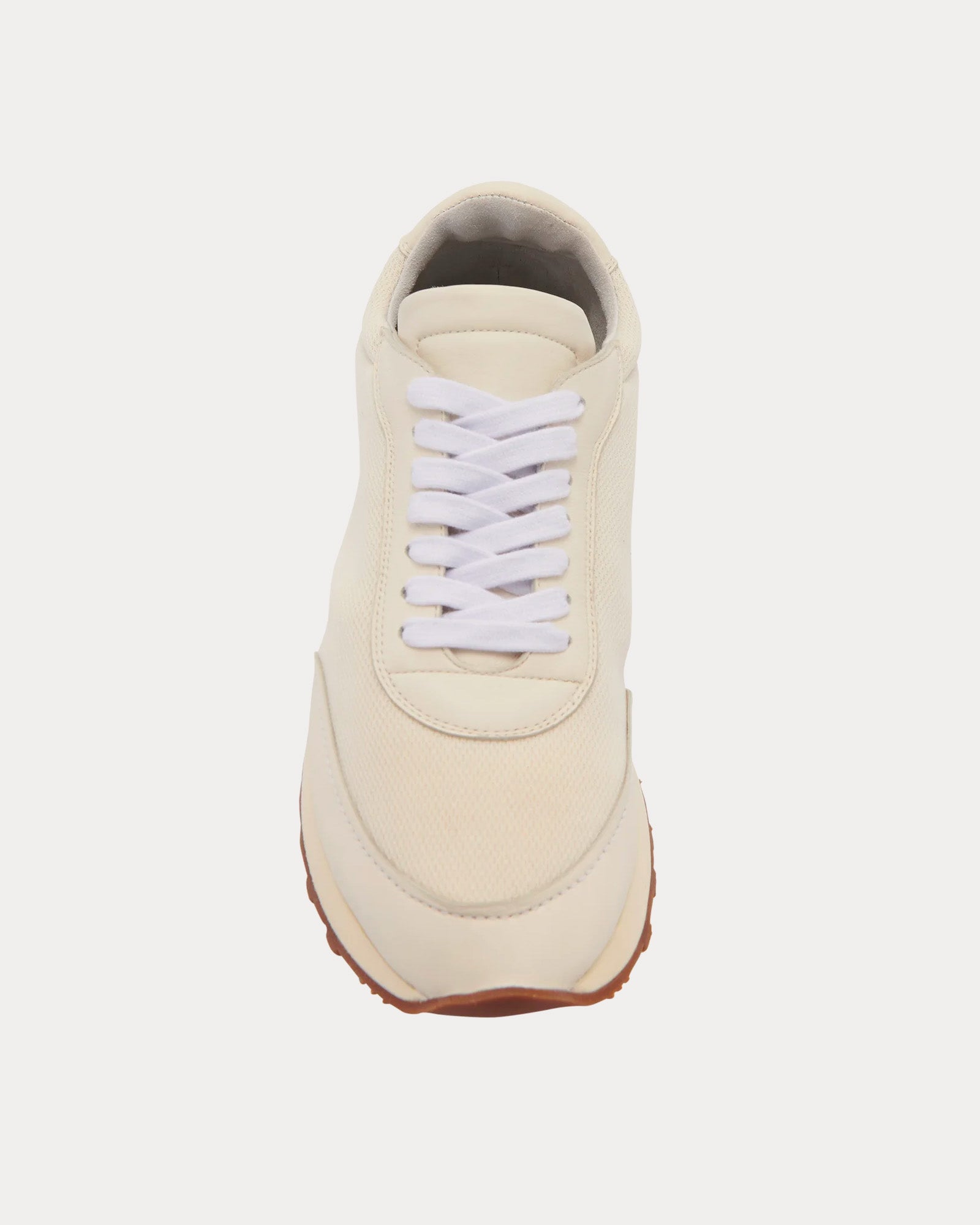 The Row - Owen Runner Leather & Nylon Milk / White / Brown Low Top Sneakers