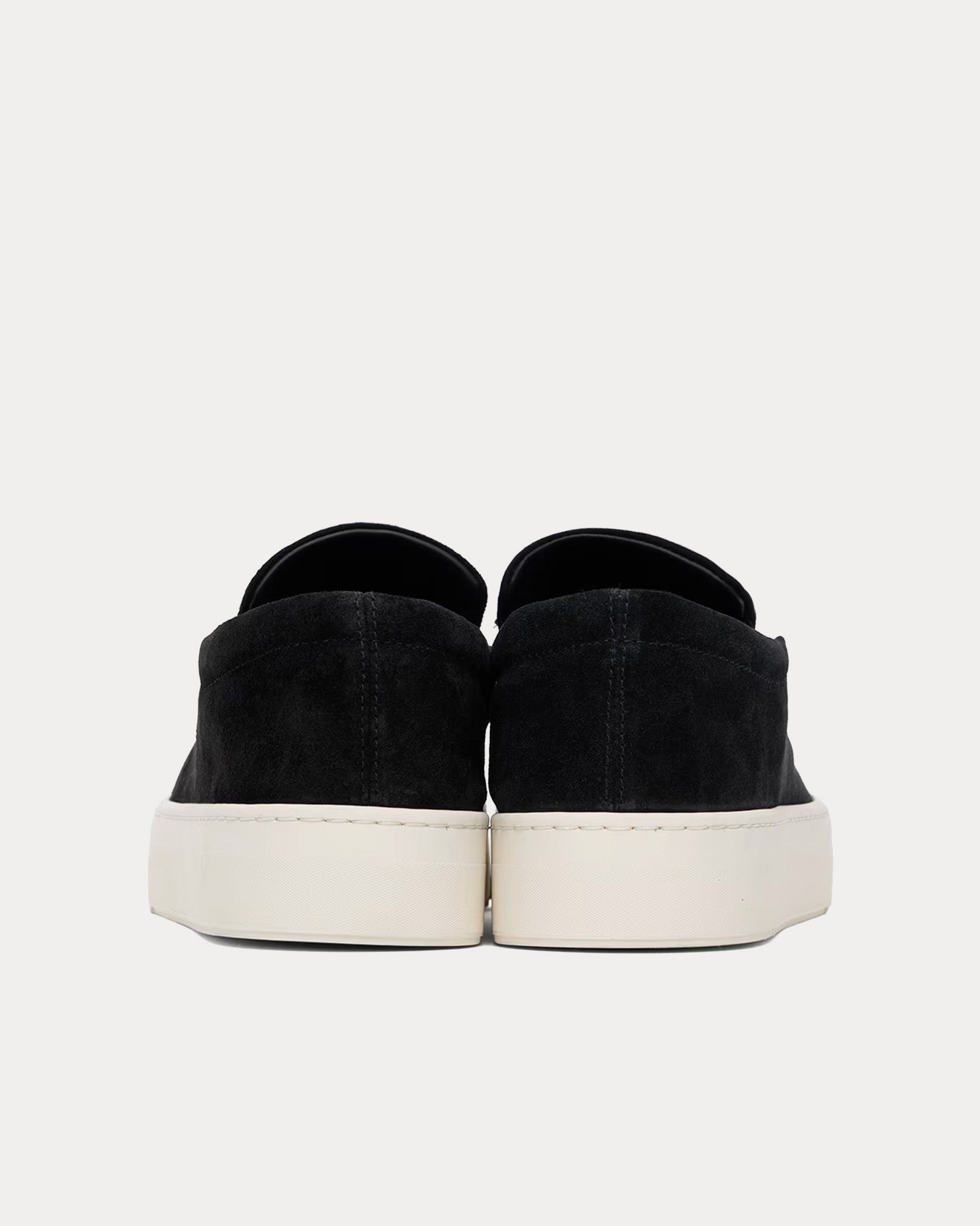 The Row - Dean Suede Black / White Slip On Sneakers