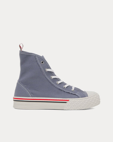 Thom Browne Collegiate Canvas Deep Blue High Top Sneakers