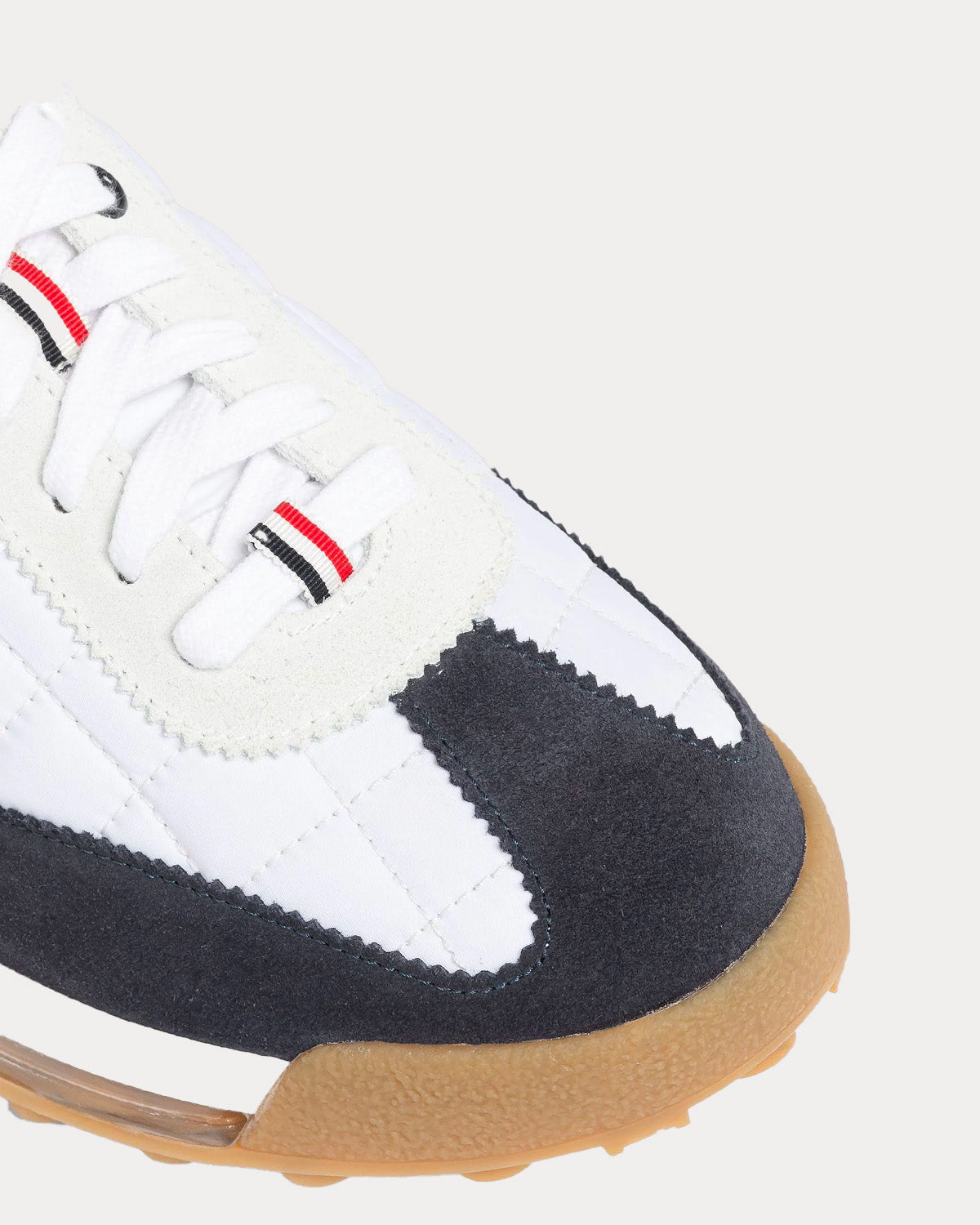 Thom Browne - Tech Runner Clear Sole Quilted Navy / White Low Top Sneakers