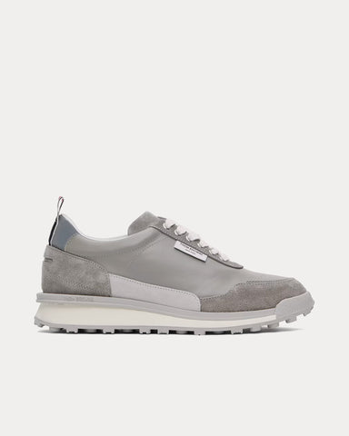 Thom Browne Alumni Vitello Calf Tonal Grey Low Top Sneakers