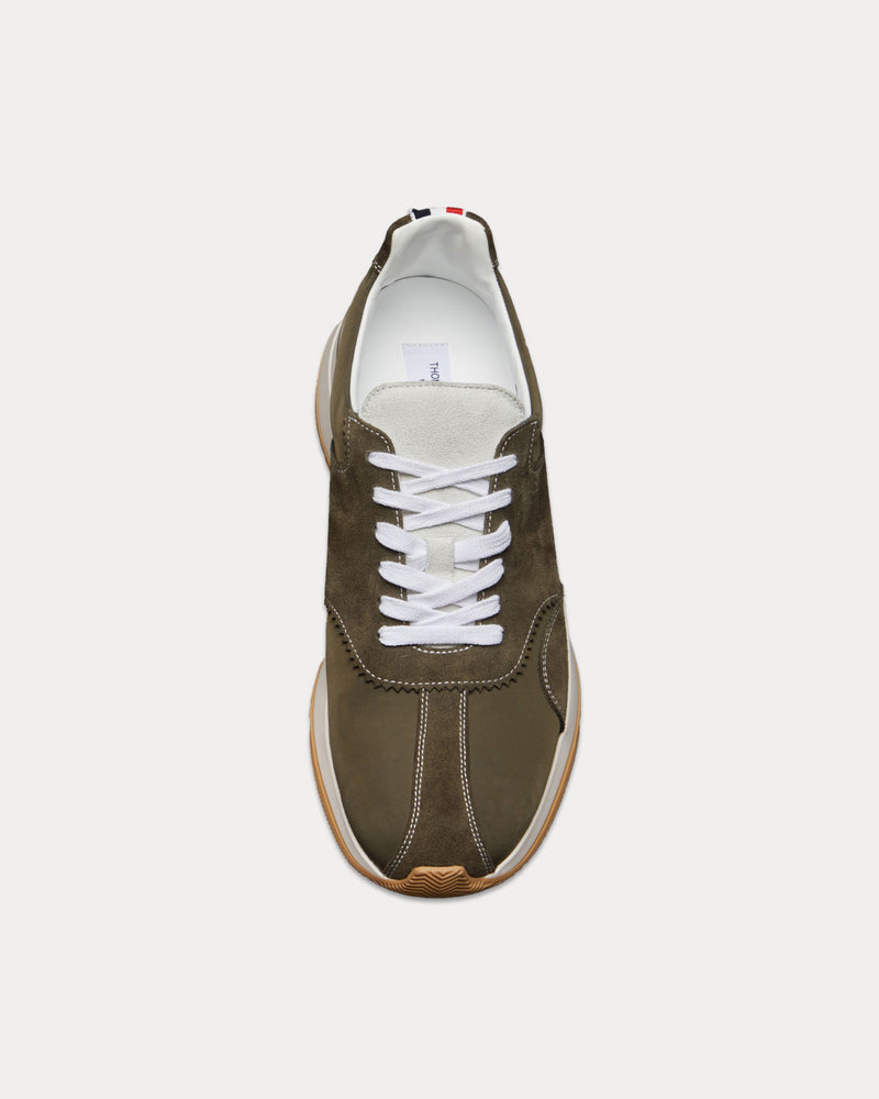 Thom Browne Sprinter Nylon Earthy Green Low Top Sneakers - 2