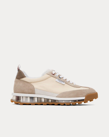 Thom Browne Tech Runner Clear Sole Suede Beige / Brown Low Top Sneakers