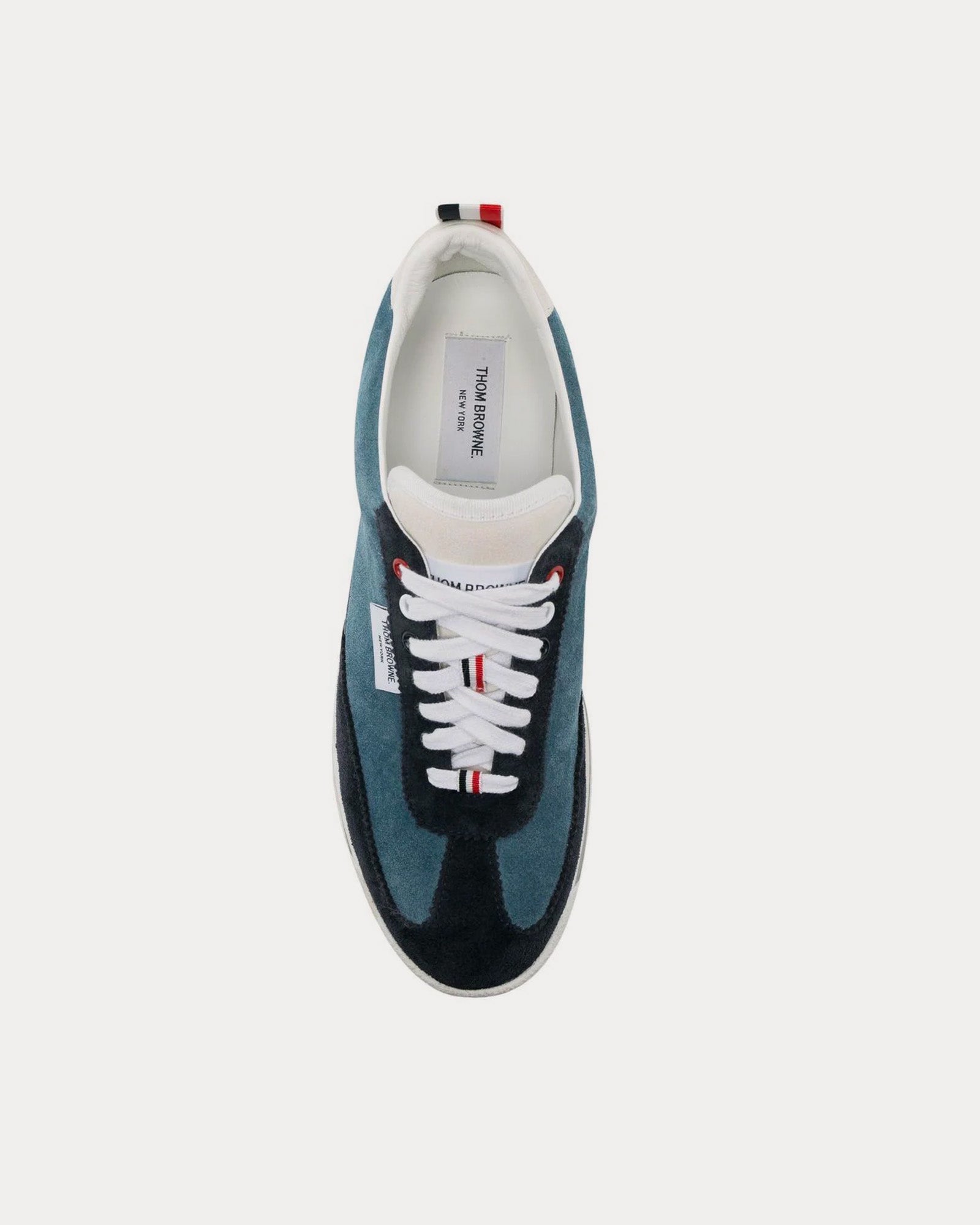 Thom Browne - Tech Runner Clear Sole Suede Tonal Blue Low Top Sneakers