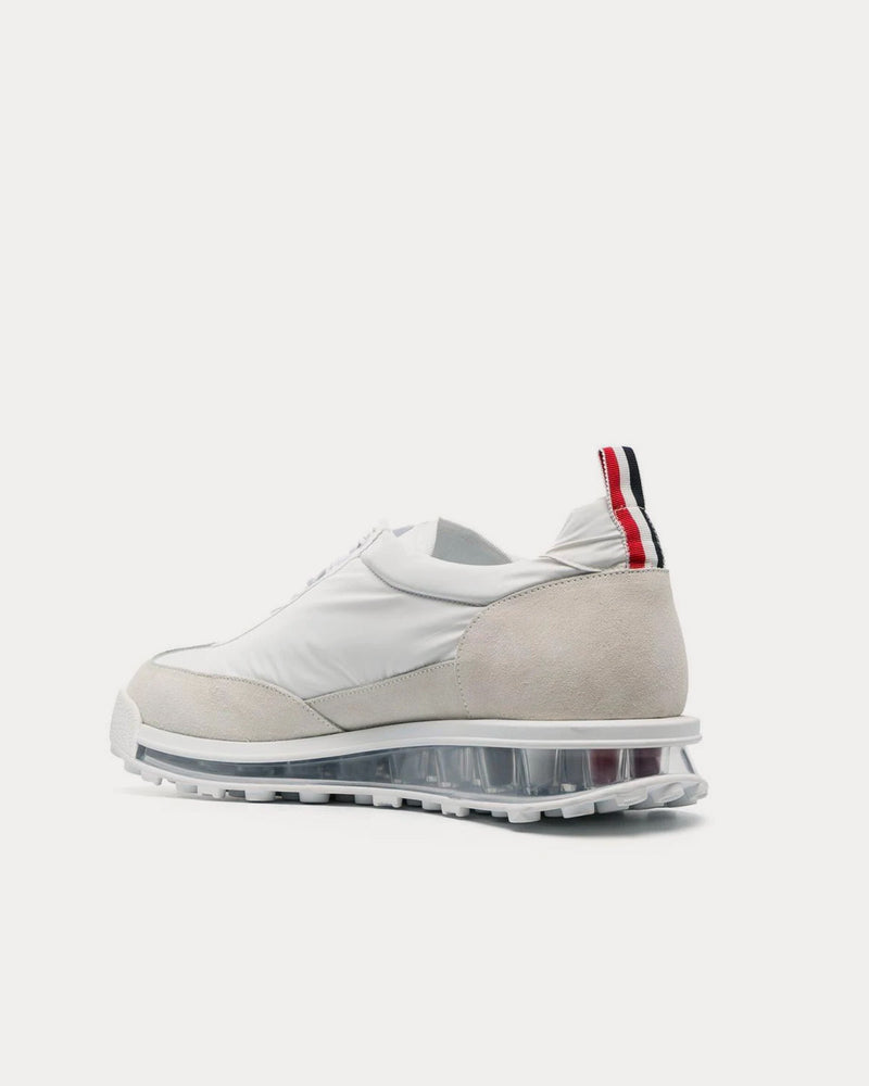 Thom Browne Tech Runner Clear Sole Nylon White Low Top Sneakers - 4