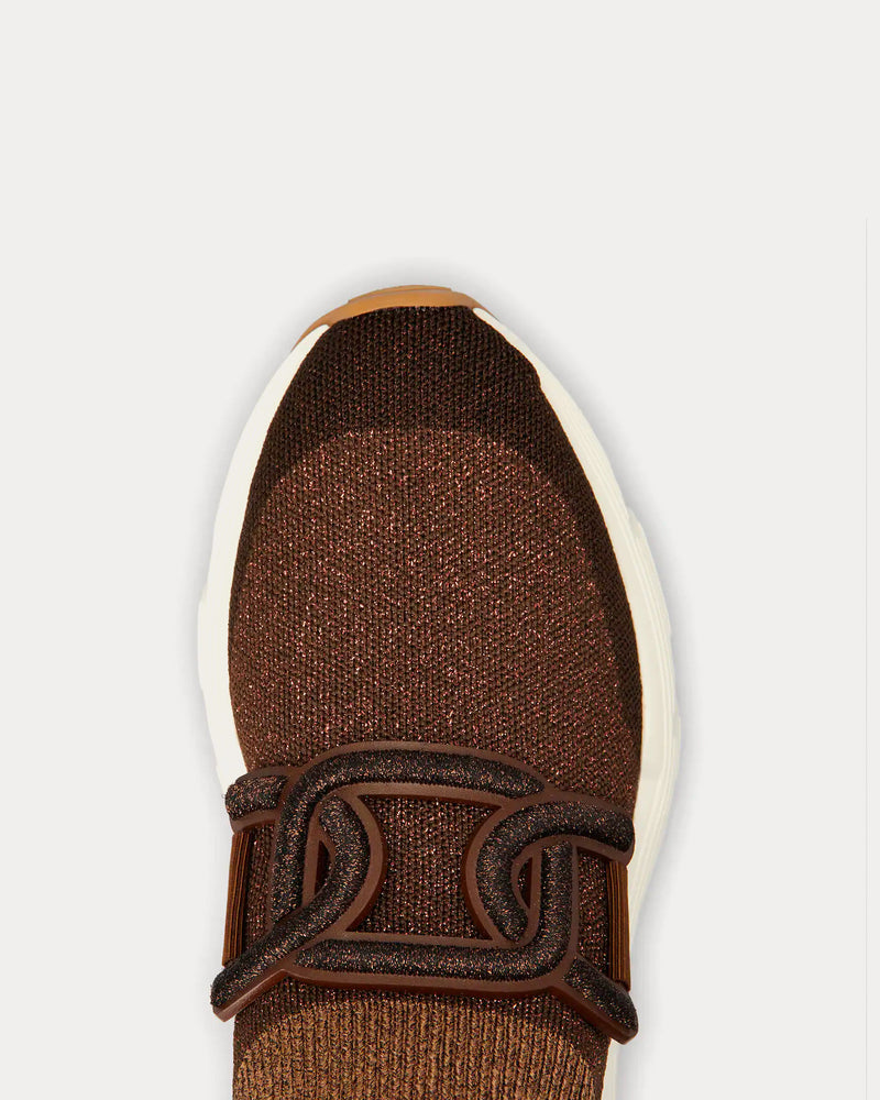 Tod's Kate Fabric Brown Slip On Sneakers - 3