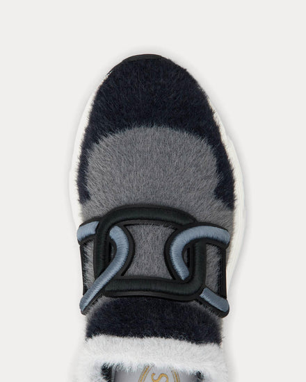 Tod's Kate Fabric Grey / Black Slip On Sneakers - 4