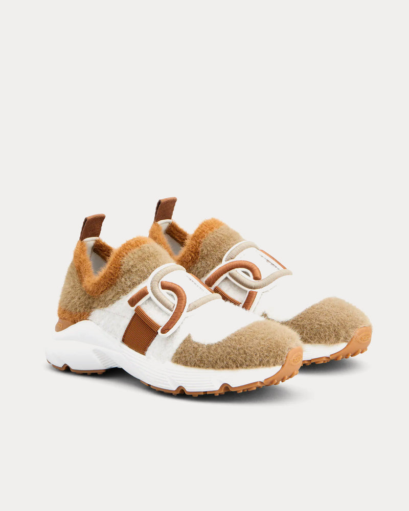 Tod's Kate Fabric Brown / White Slip On Sneakers - 2