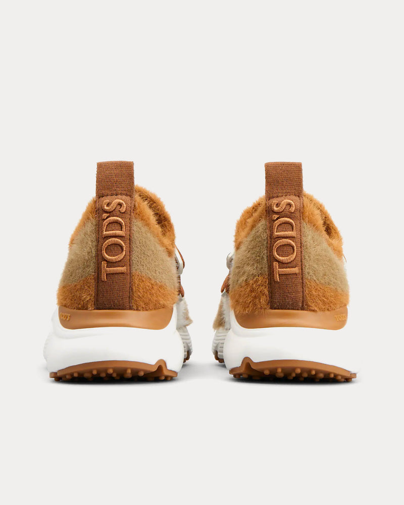 Tod's Kate Fabric Brown / White Slip On Sneakers - 3