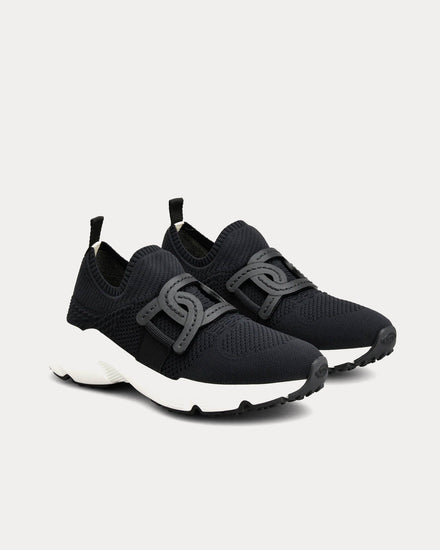Tod's Kate Technical Fabric Black Slip On Sneakers - 2