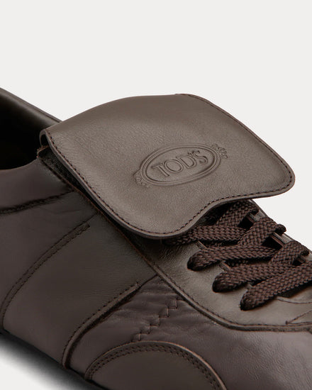 Tod's T-Marathon Leather Dark Brown Low Top Sneakers - 4