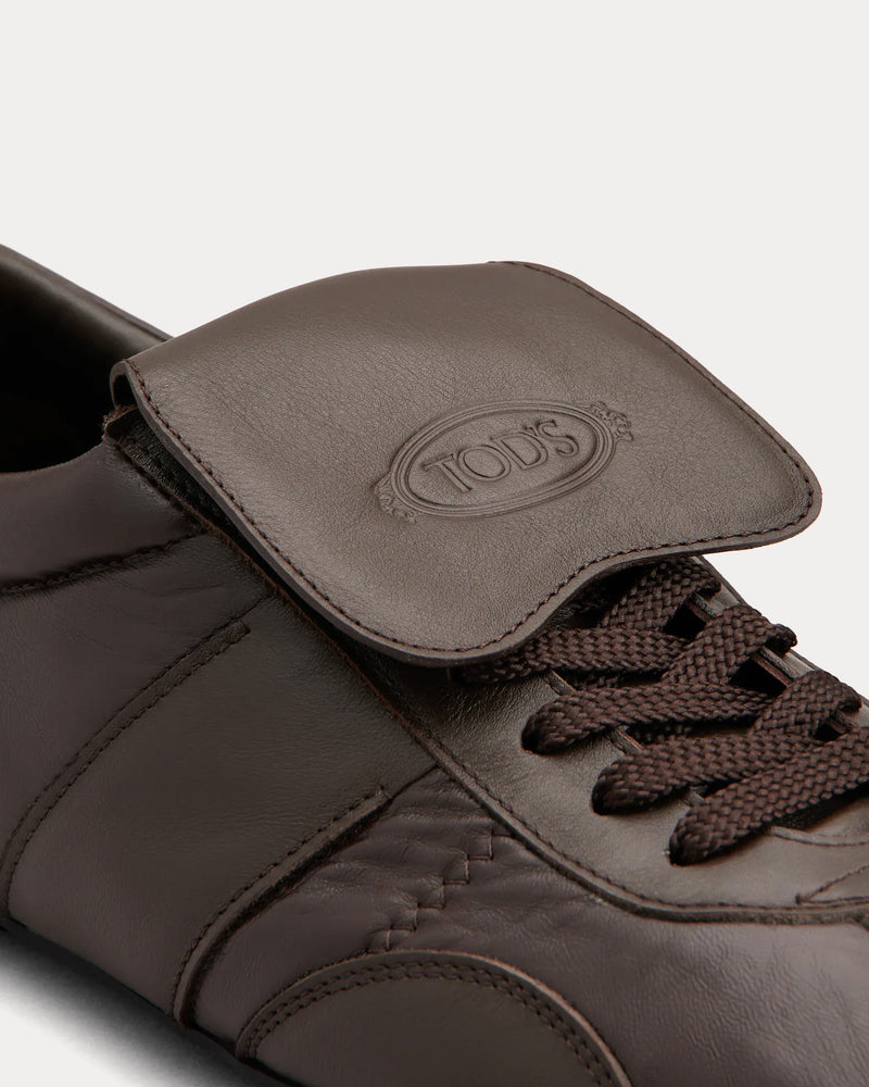 Tod's T-Marathon Leather Dark Brown Low Top Sneakers - 4