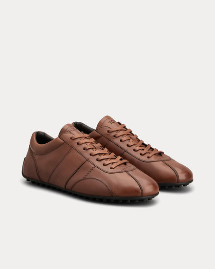 Tod's T-Marathon Leather Brown Low Top Sneakers - 2