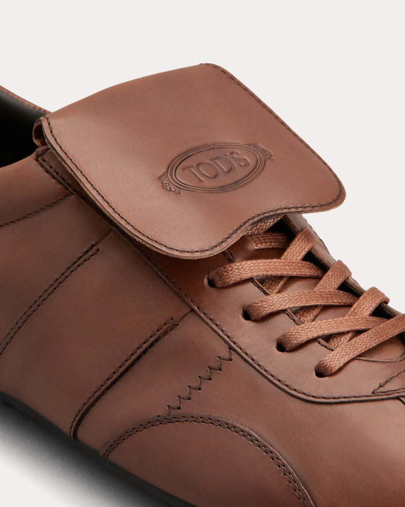 Tod's T-Marathon Leather Brown Low Top Sneakers - 4