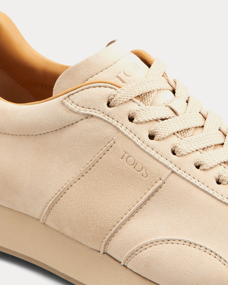 Tod's T Vintage Pashmy Suede Beige Low Top Sneakers - 4