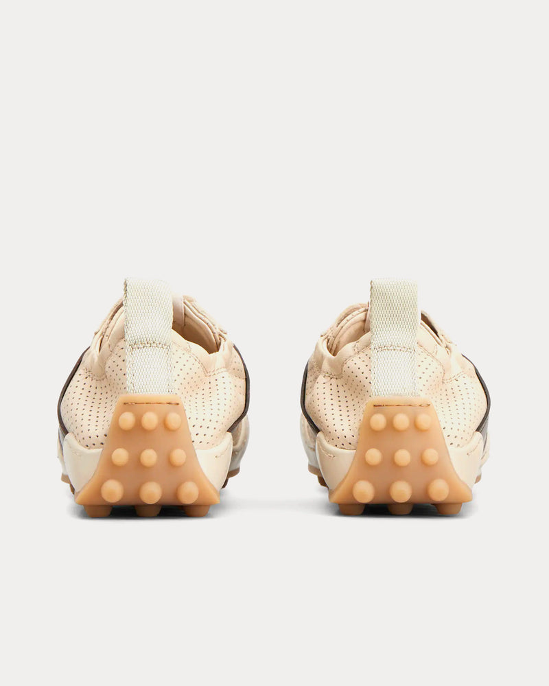 Tod's Ballerina Leather Brown / Beige Low Top Sneakers - 3