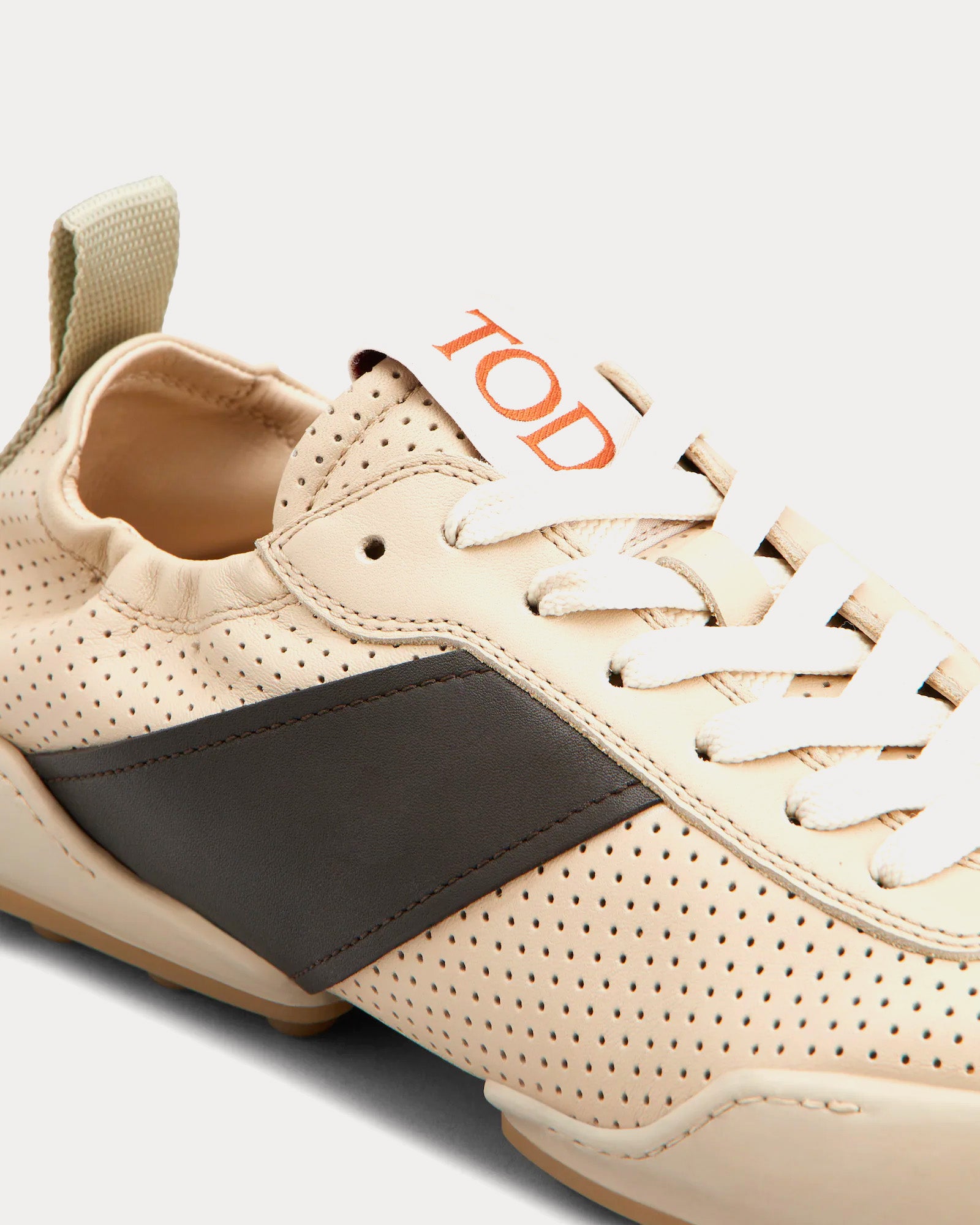 Tod's - Ballerina Leather Brown / Beige Low Top Sneakers